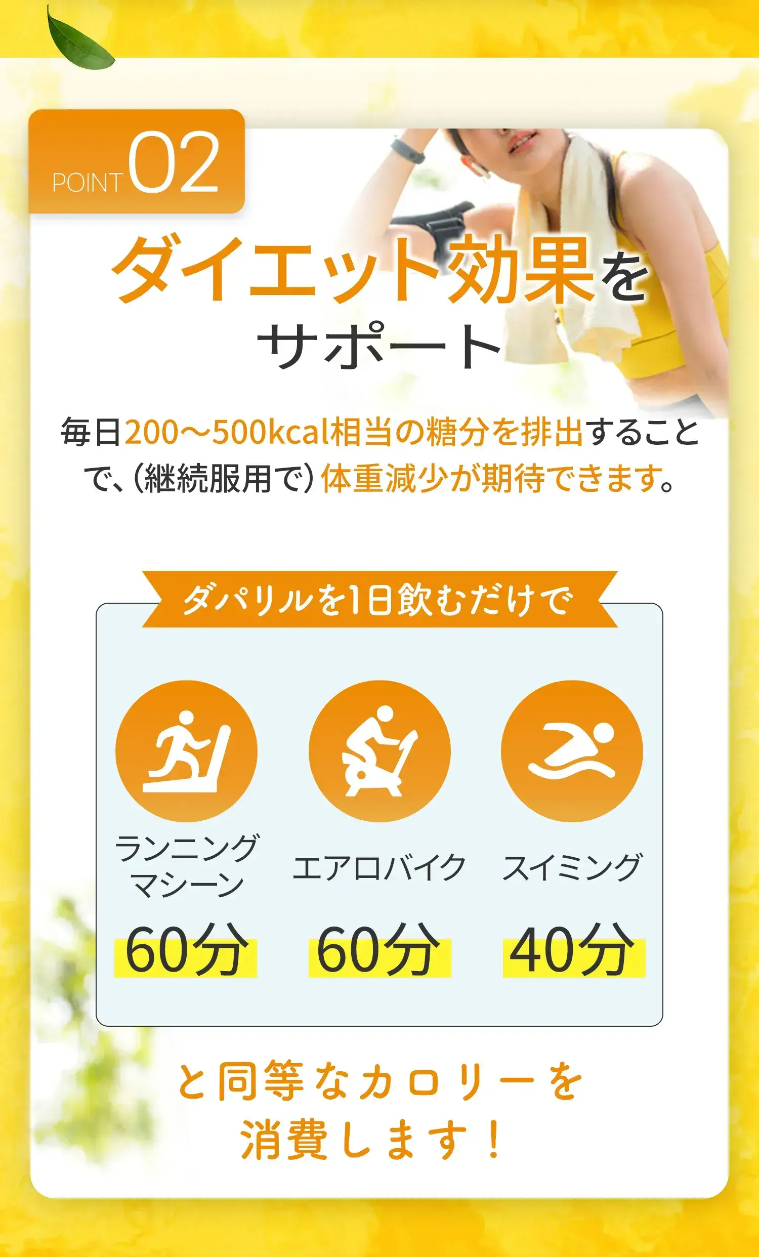 ポイント02ダイエット効果をサポート